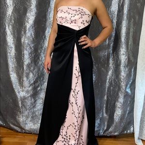Beautiful pink and black prom dress